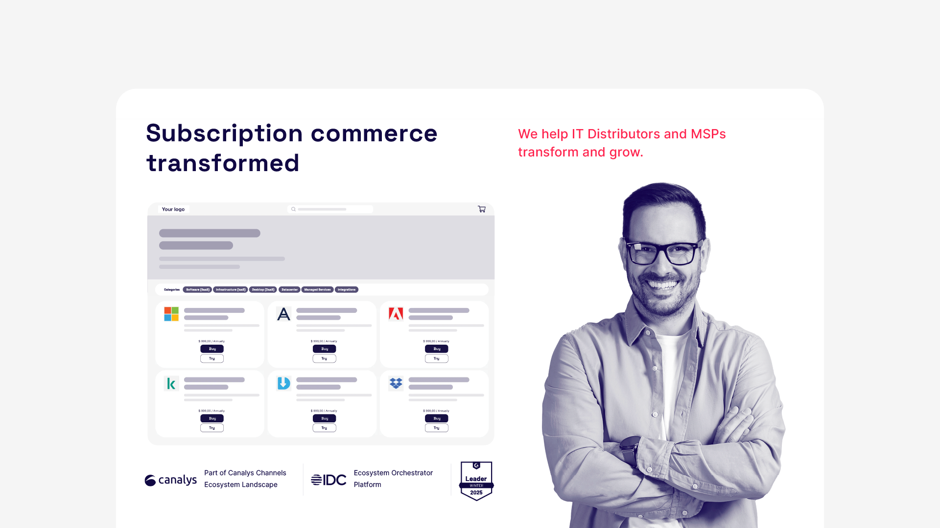 Infiterra screenshot: A solution for IT Distributors, MSPs, and Telcos.