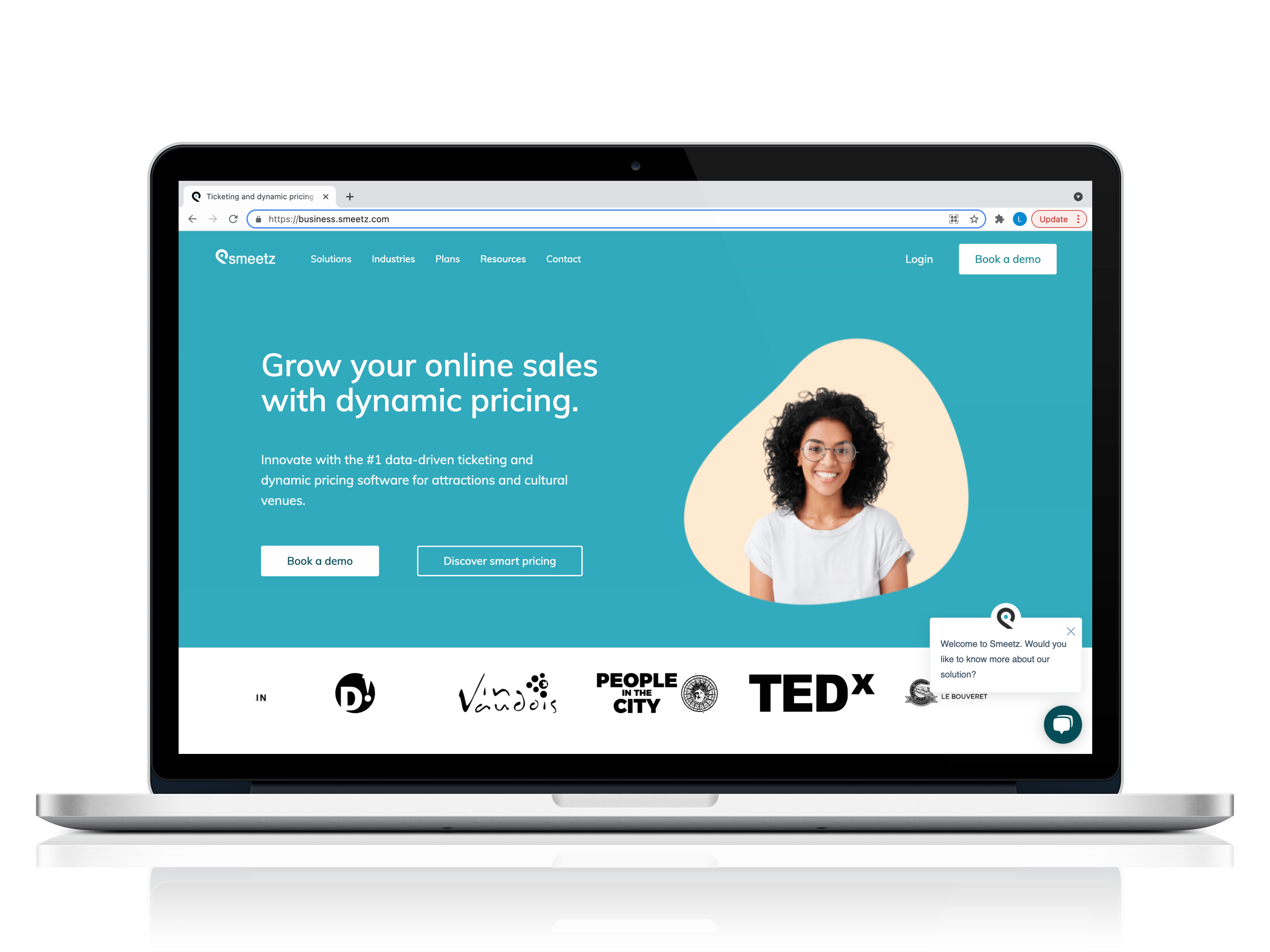 Smeetz screenshot: Discover Smeetz, the #1 data-driven ticketing and dynamic pricing software for attractions and cultural venues.
