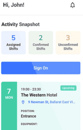 Skeddule screenshot: Skeddule track shifts
