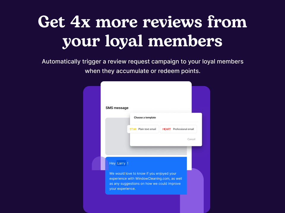 Collect & share reviews from your most vocal fans.