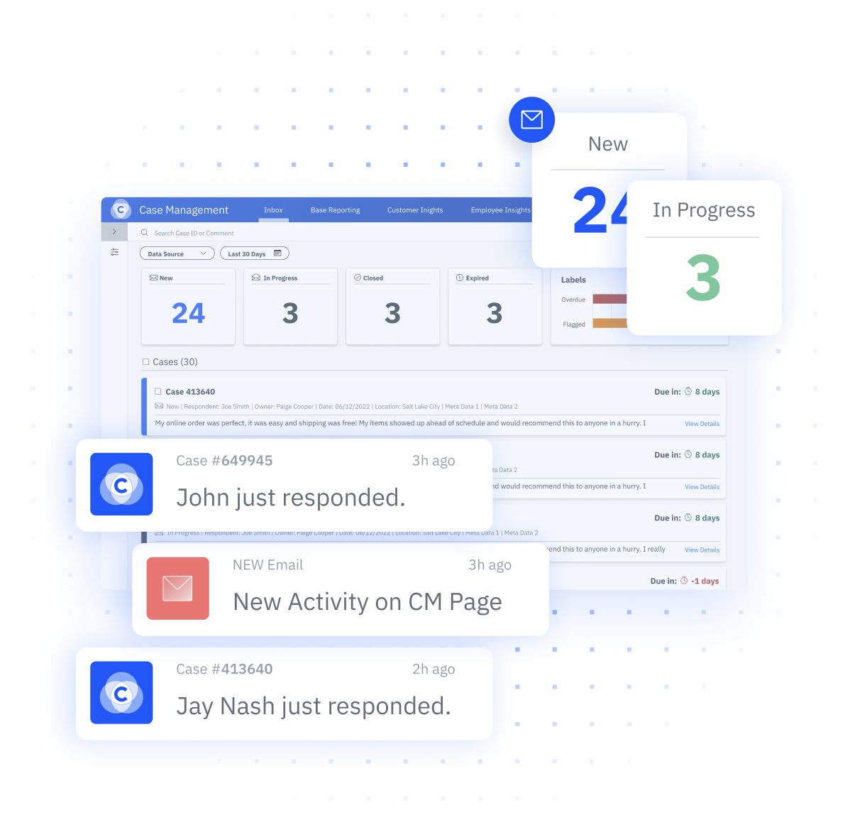 Accelerate and Automate Your Feedback Resolution: Create cases, receive real-time alerts and status updates and ensure issues are addressed immediately at every level. Seamless and open in-app communication makes handling cases easier than ever.