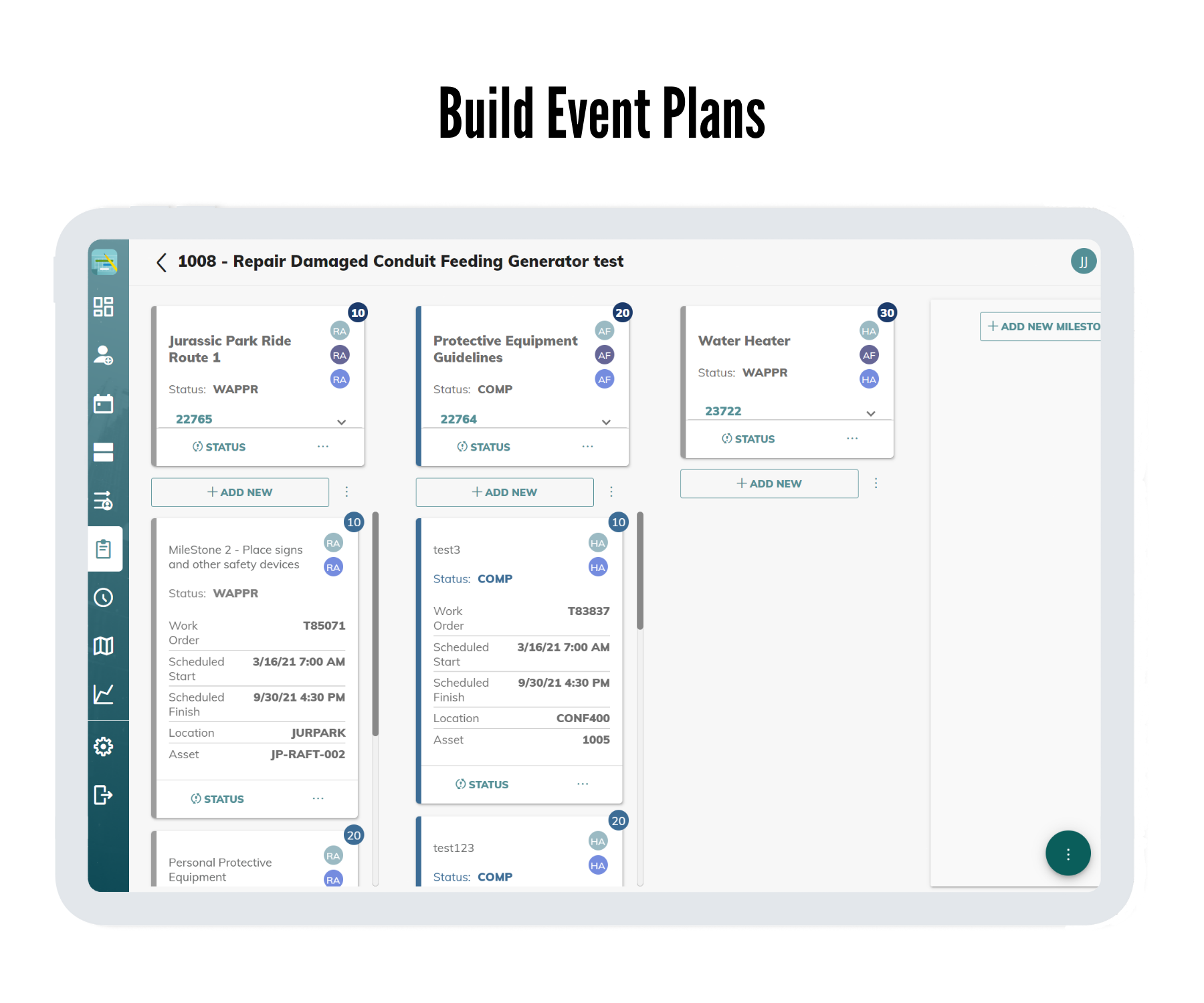 EZMaxPlanner Build Event Plans
