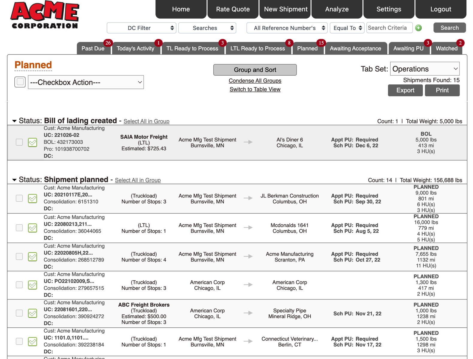 ShippersEdge TMS screenshot: ShippersEdge TMS / Order Management