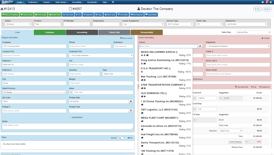 axon trucking software demo