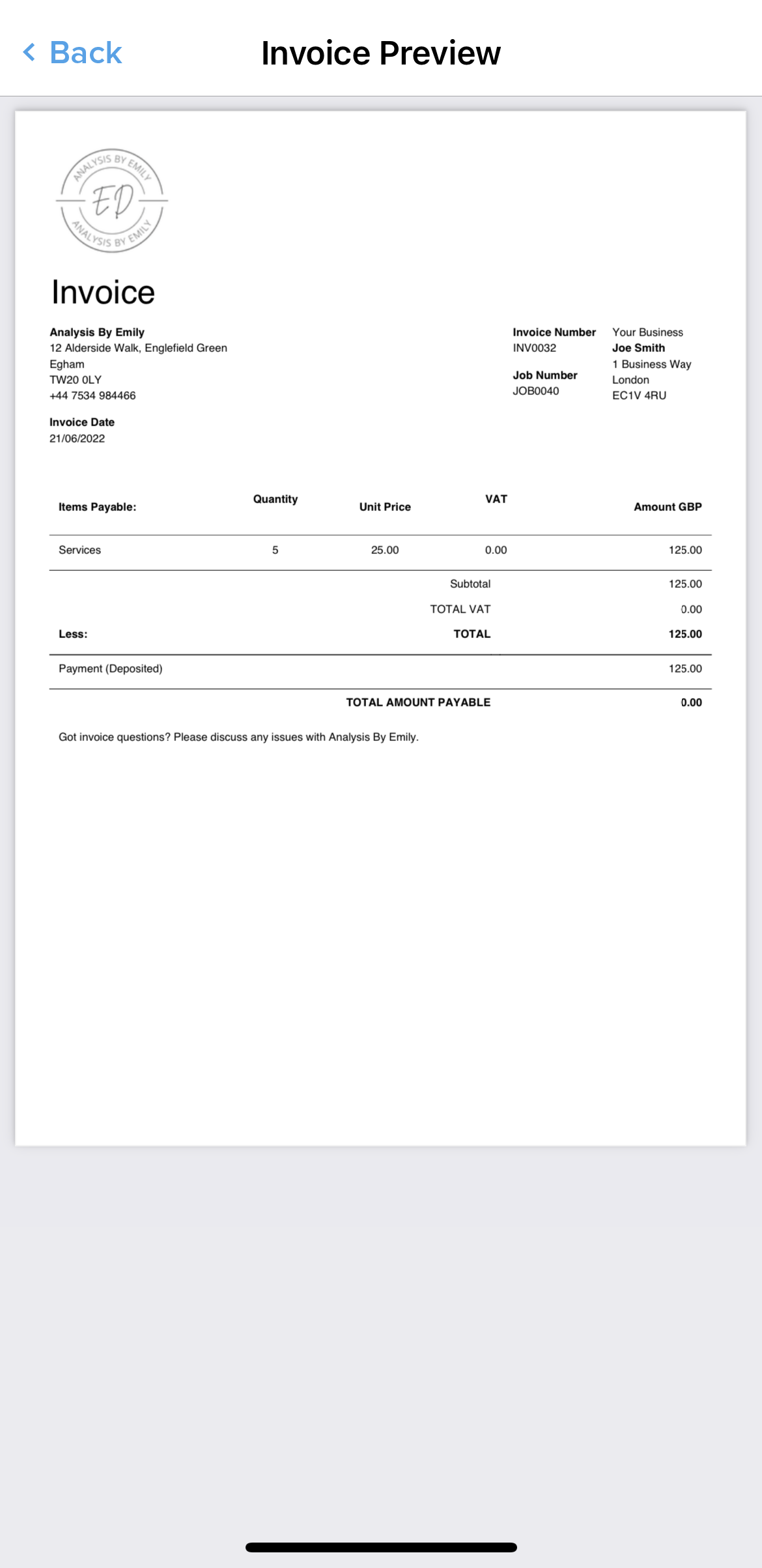 Send detailed, customised invoices to your customers in a few clicks.