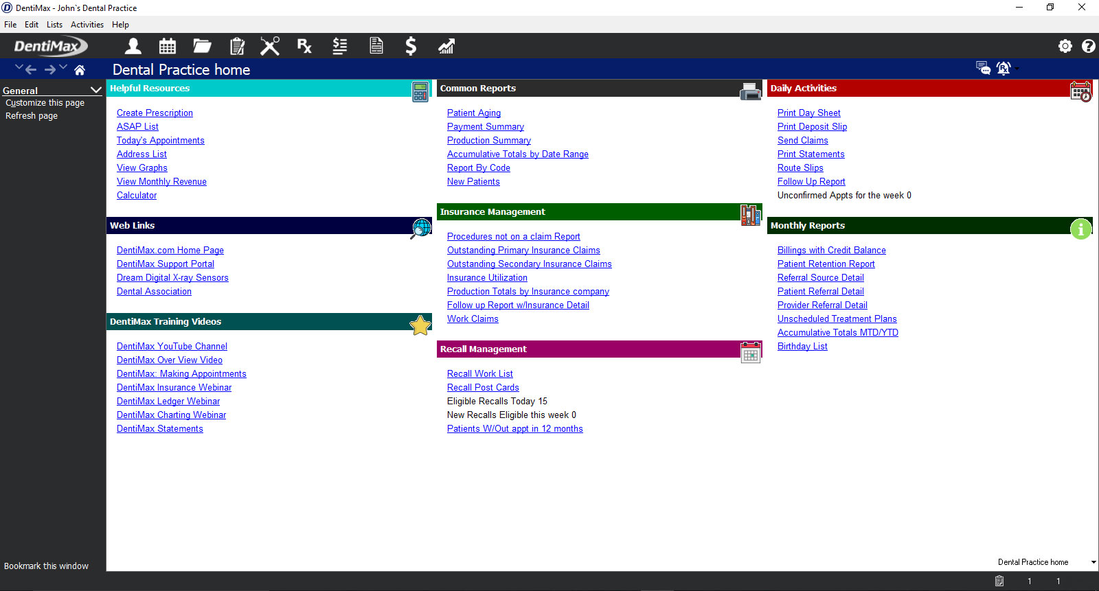 Home page