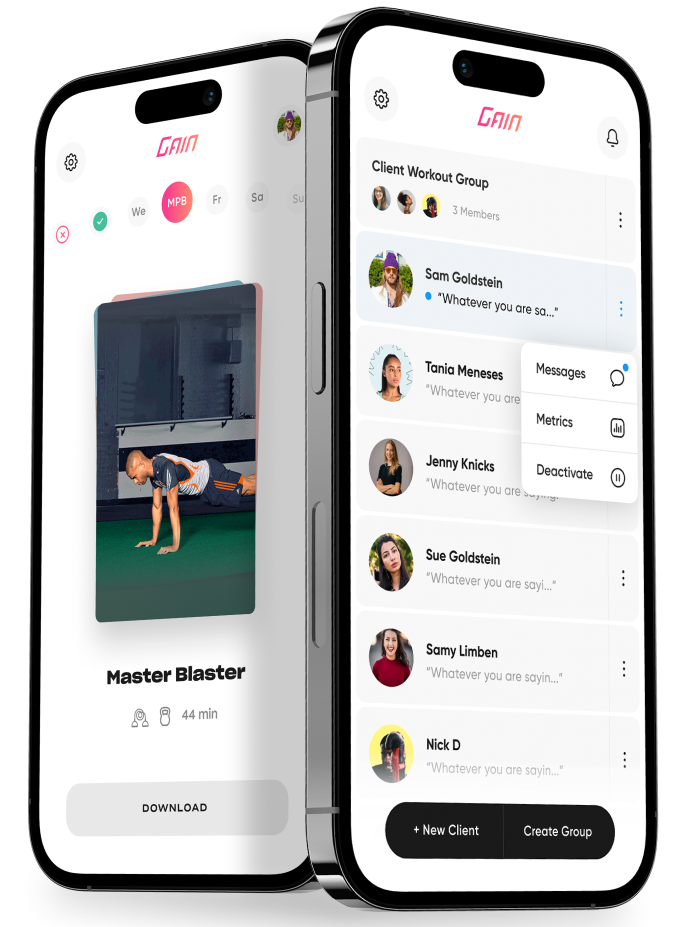 GAIN Fitness screenshot: In a post-COVID world, delivering high-tech training is more important than ever