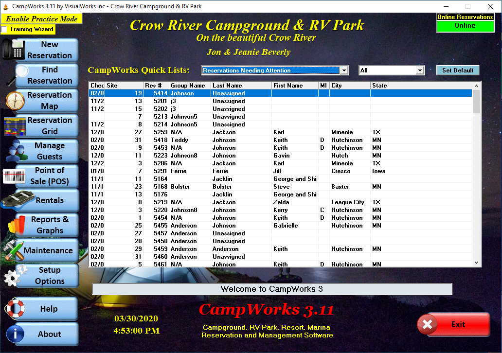 CampWorks home page