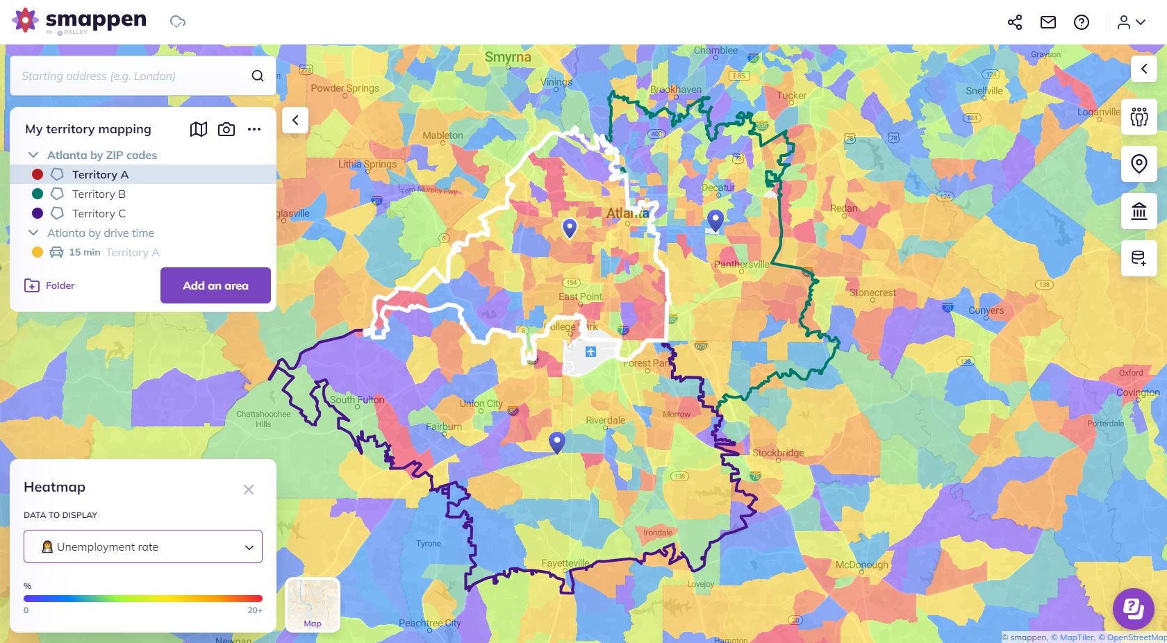 smappen Software - Heatmap