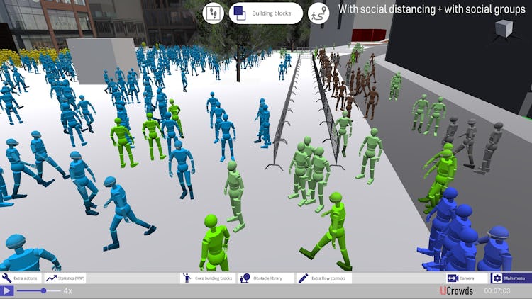 uCrowds screenshot: uCrowds crowd simulation