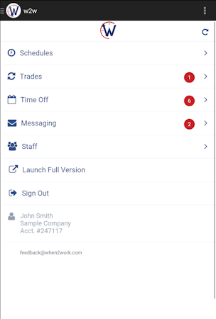 WhenToWork screenshot: With the WhenToWork mobile apps, managers can edit and manage schedules, and employees can view schedules, send messages, and more