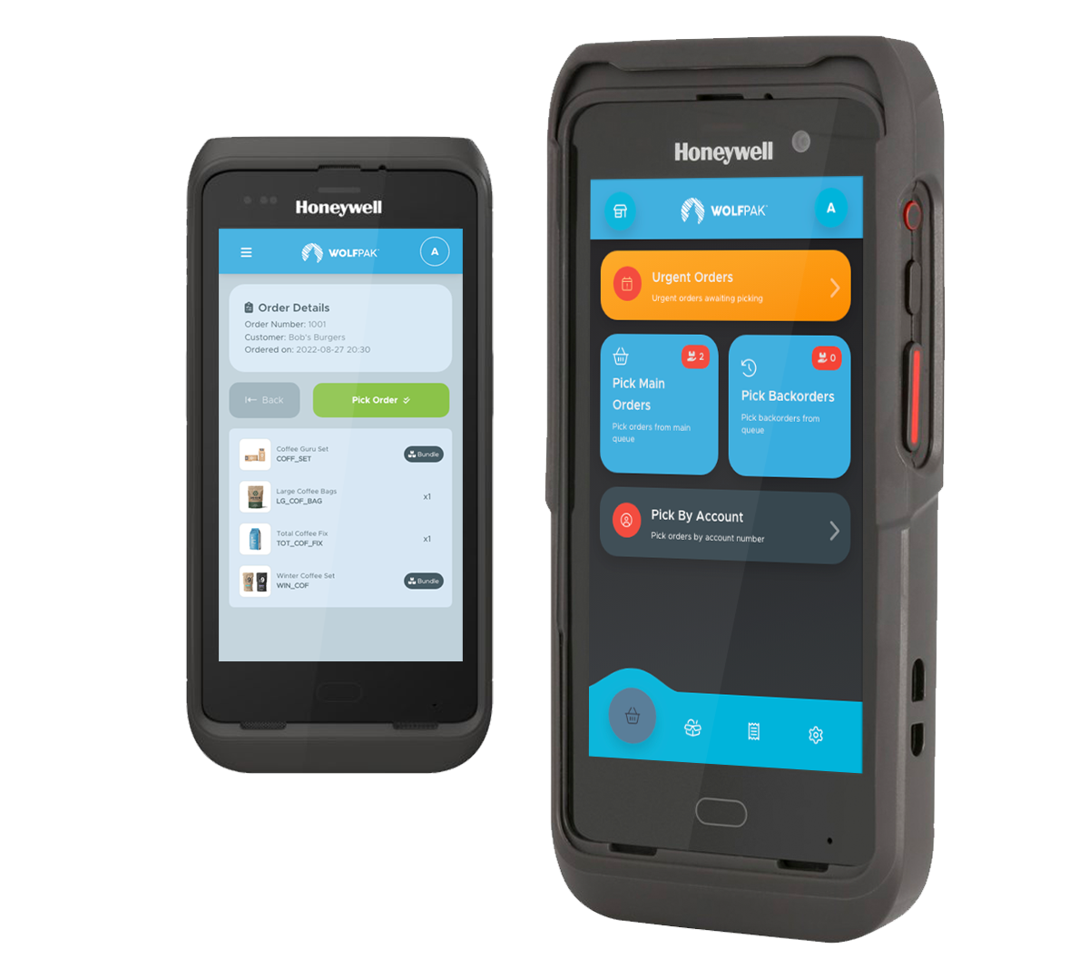 WolfPak screenshot: WolfPak WMS on Honeywell CT40s