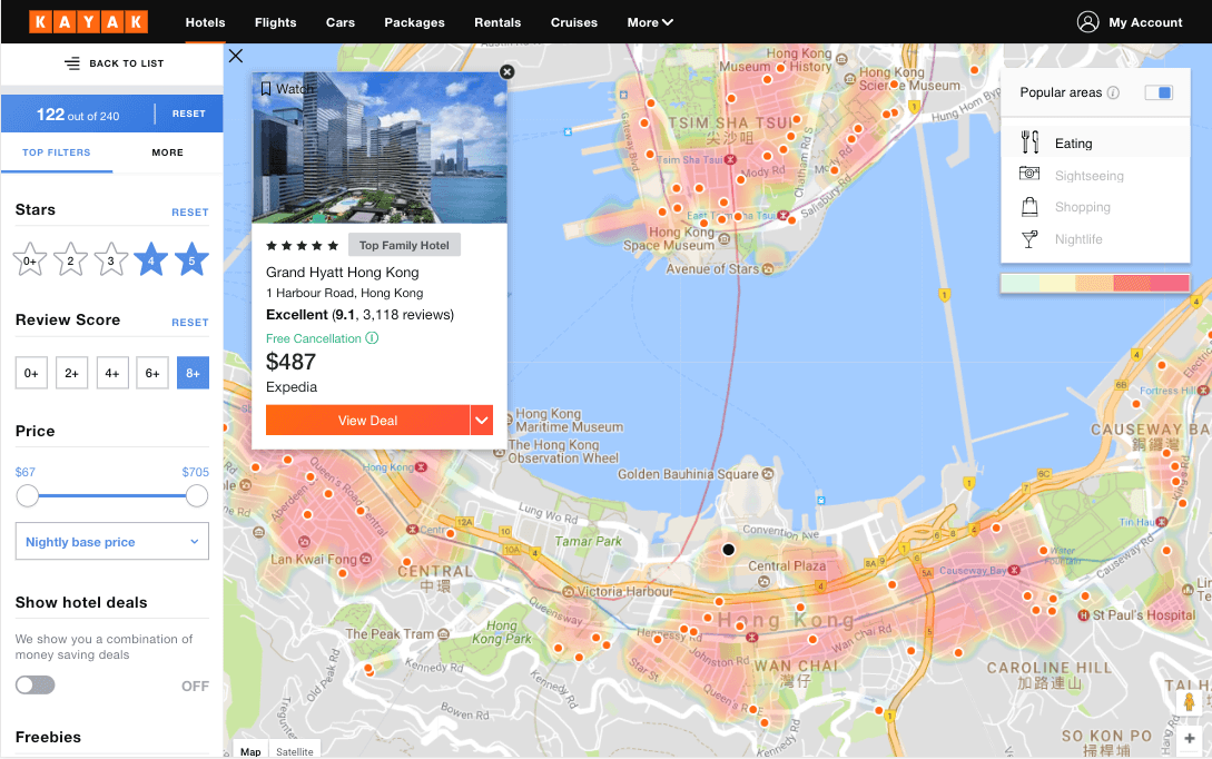 TopPlace screenshot: Display TopPlace Heat Maps over any existing map with customizable style, categories and controls