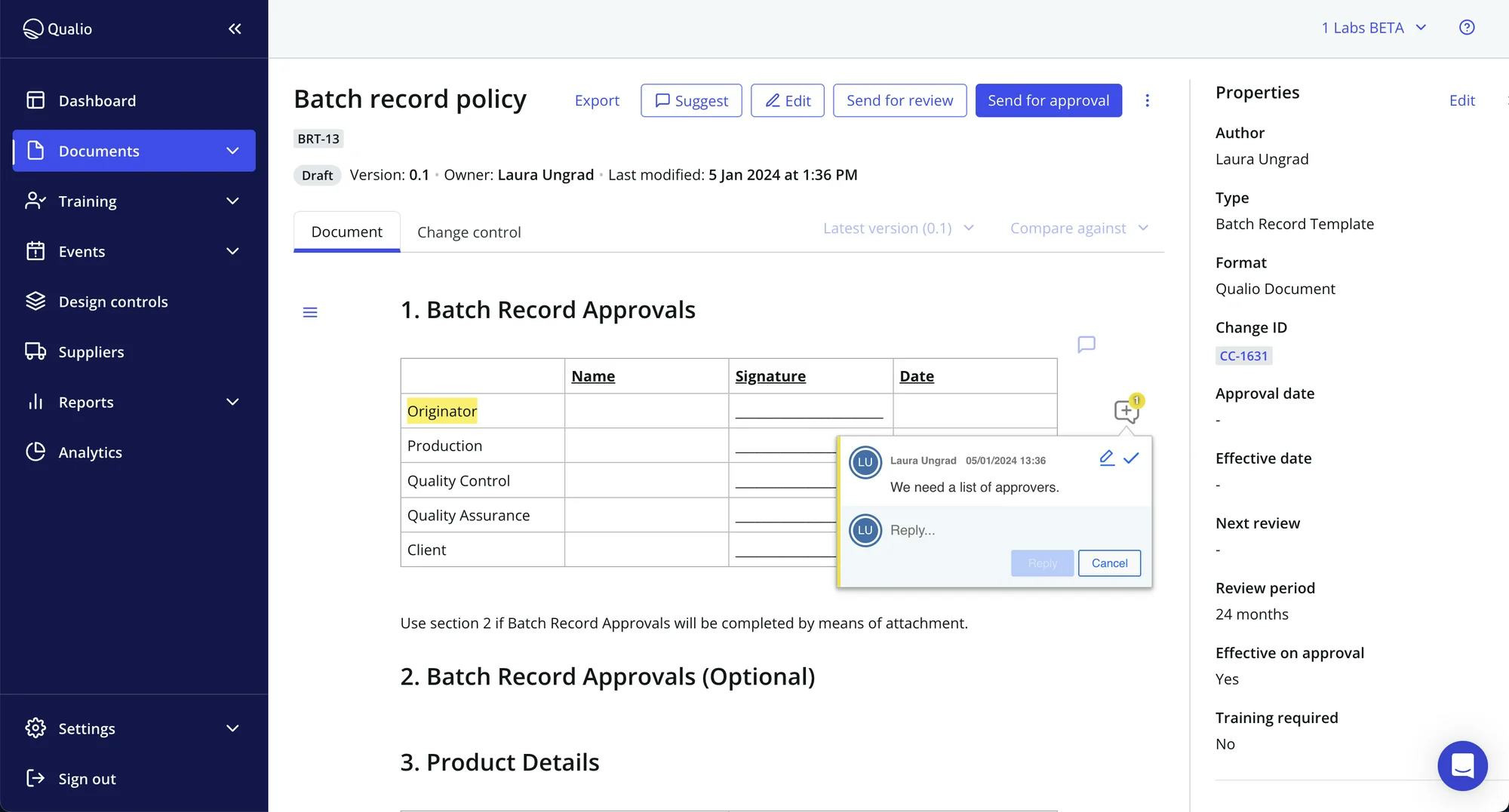 Qualio -ohjelmisto – 2