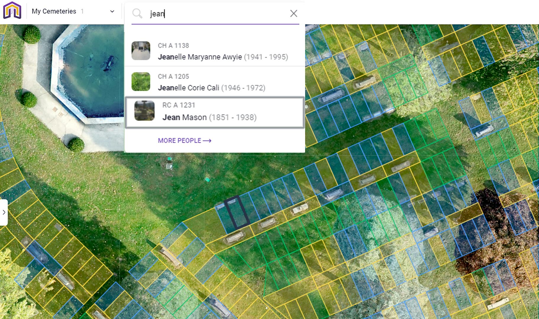 Chronicle Software - Search your cemetery record and database on Chronicle's easy-to-navigate modern interface by typing the name of interment or plot number. Your community member can also search their deceased relative on the map, easily find the plot.