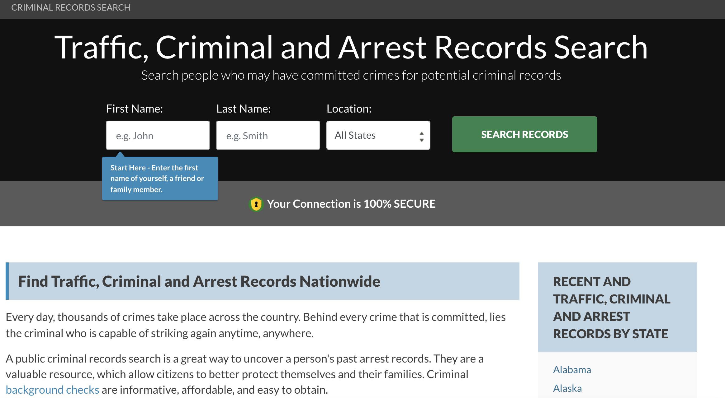 criminal record search