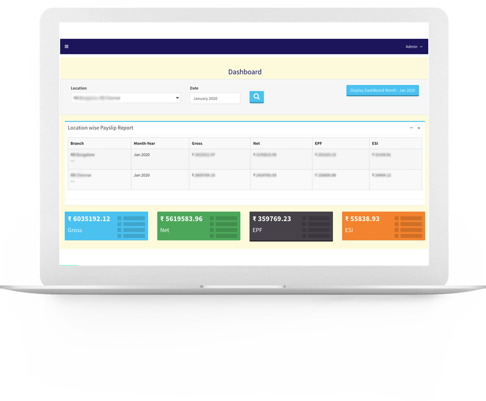 Procure 2 Pay Software dashboard
