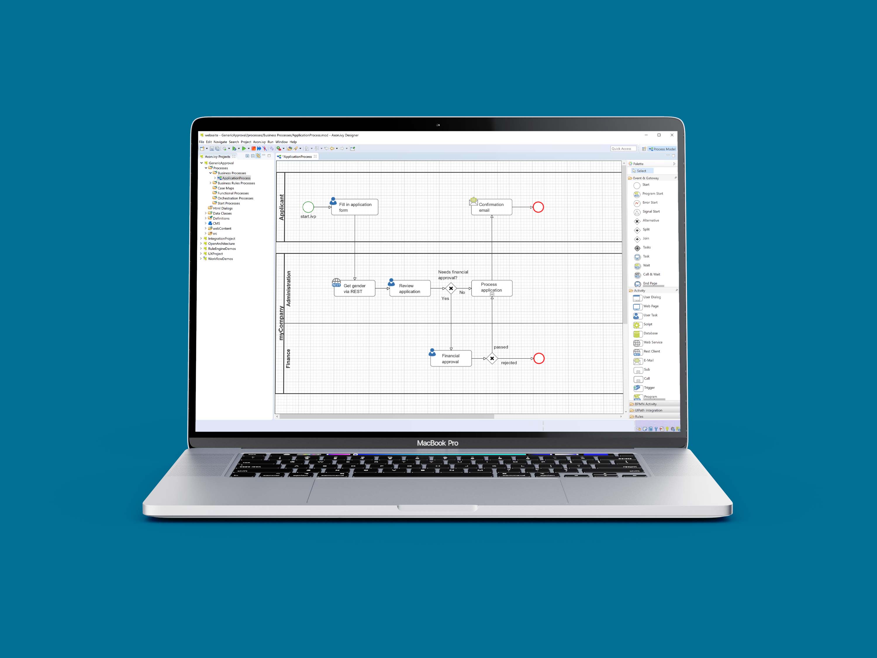 Axon Ivy screenshot: Axon Ivy Designer
