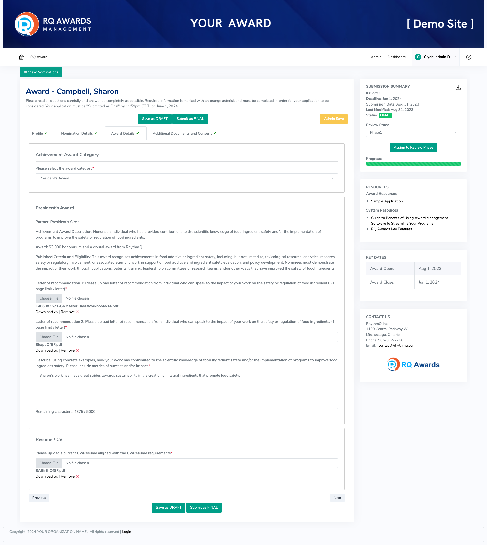 RQ Platform Software - Efficiently manage your entire application process, from initial submission to review and selection, with a user-friendly and intuitive form interface.Create and customize application forms tailored to your specific requirements and criteria.