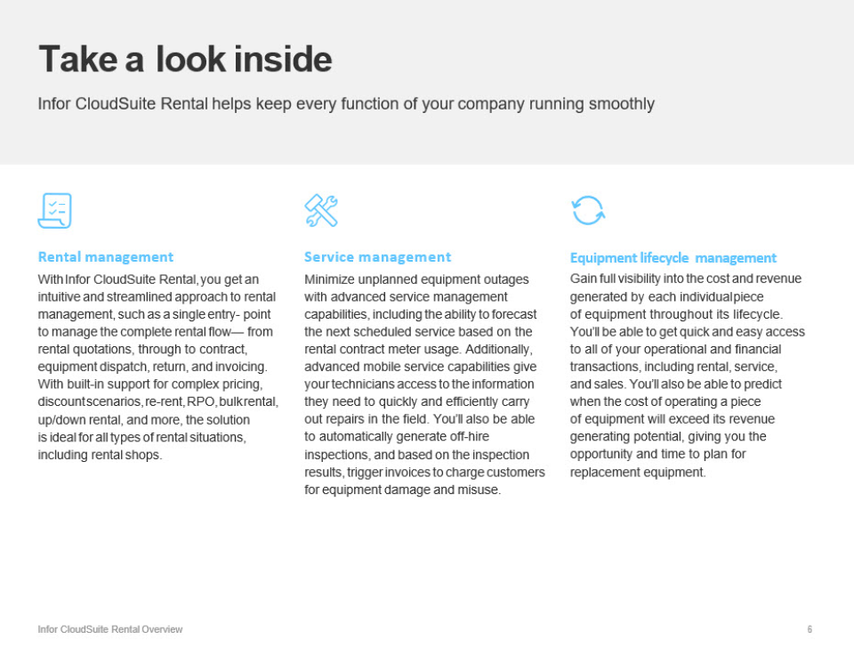 Infor SyteLine Equipment Rental & Service Pricing, Alternatives & More