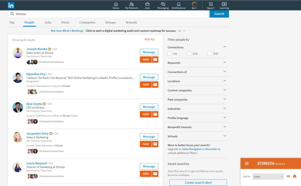 Stirista screenshot: Review top prospects