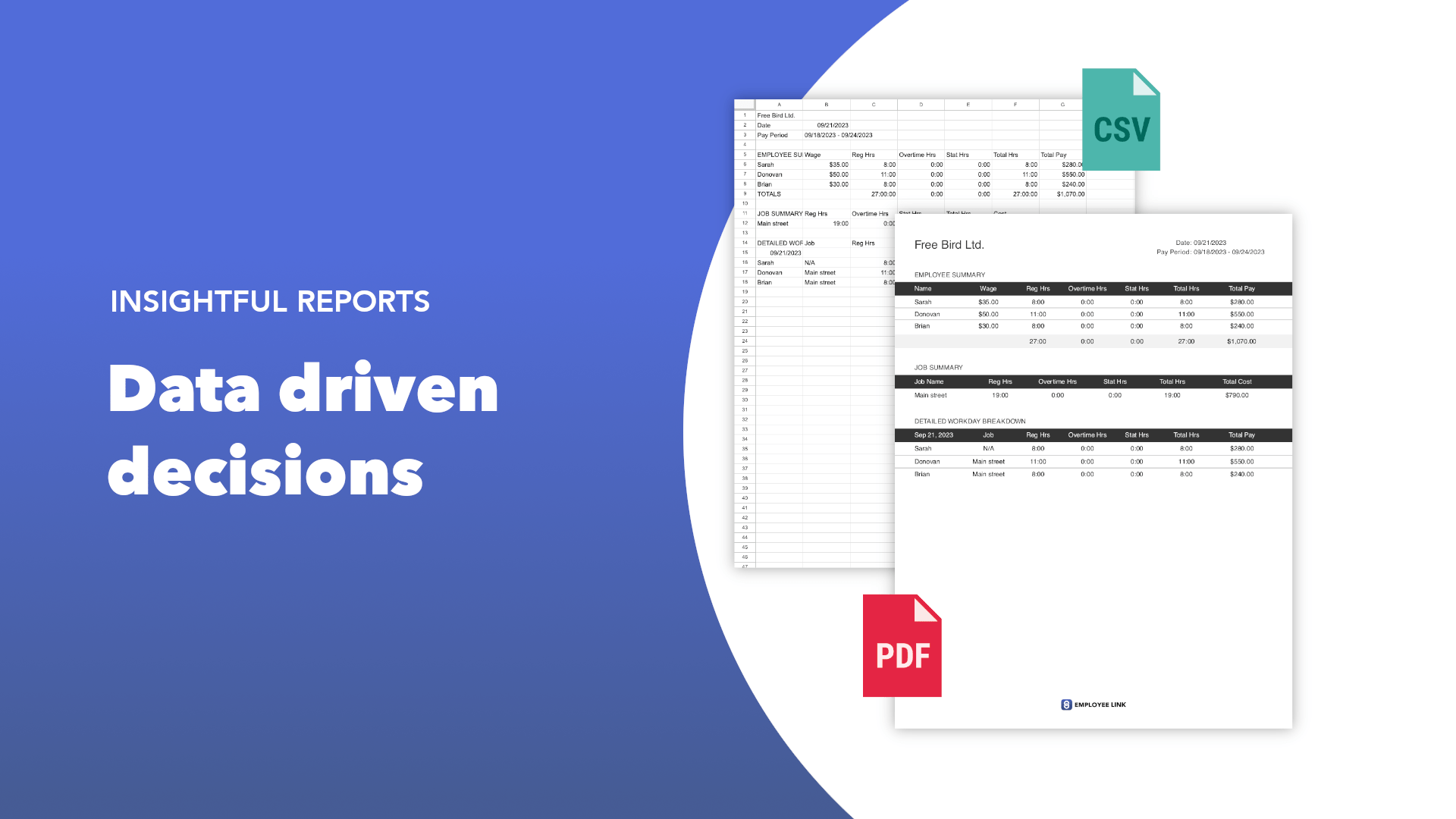 Customizable timesheets reports can be exported easily to any email in PDF or CSV. Gain actionable insights with comprehensive reports at your fingertips. Make informed decisions to enhance productivity and efficiency, backed by real-time data.