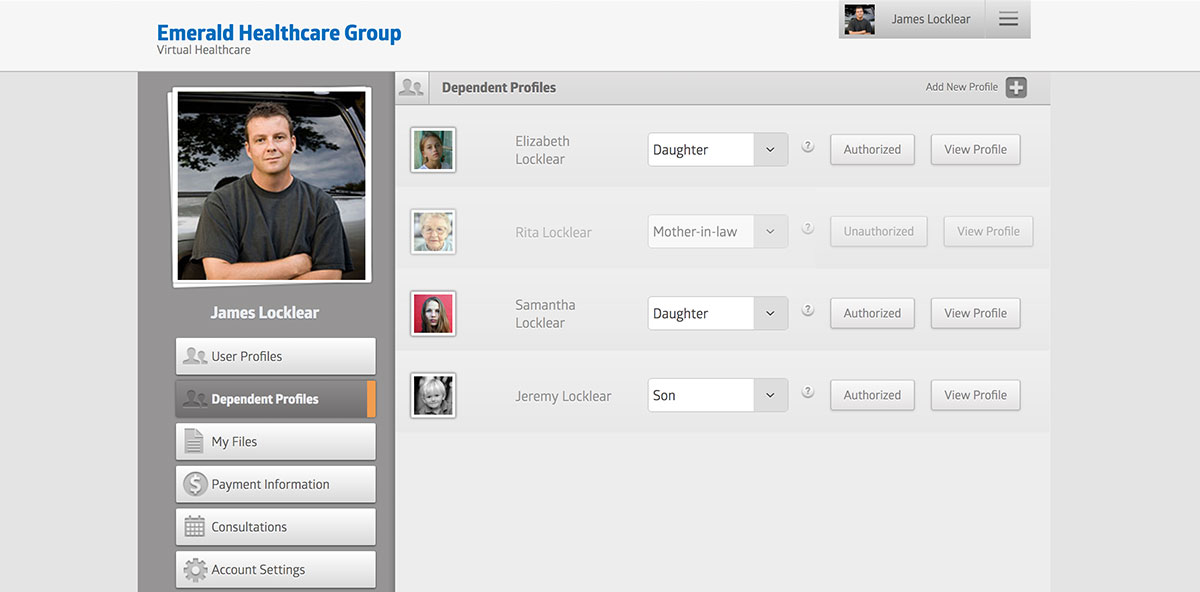 Virtual Care Management patient profiles