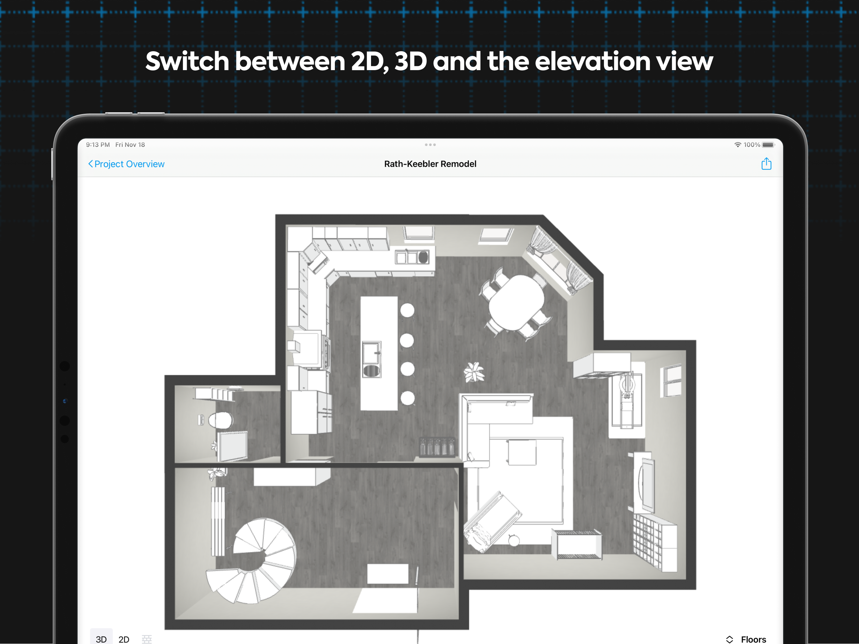 Create professional floor plans with your mobile device in a matter of seconds.