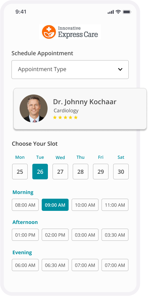 Self-Scheduling for Patients - Book appointments directly from your website and send custom text and email appointment confirmations and reminders.