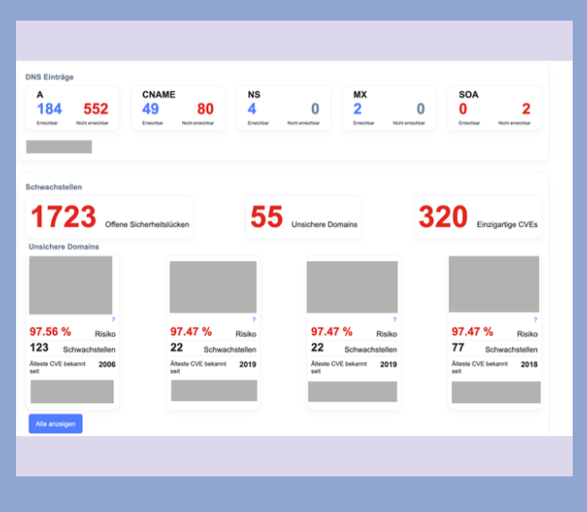 JOUO screenshot: JOUO DNS entry