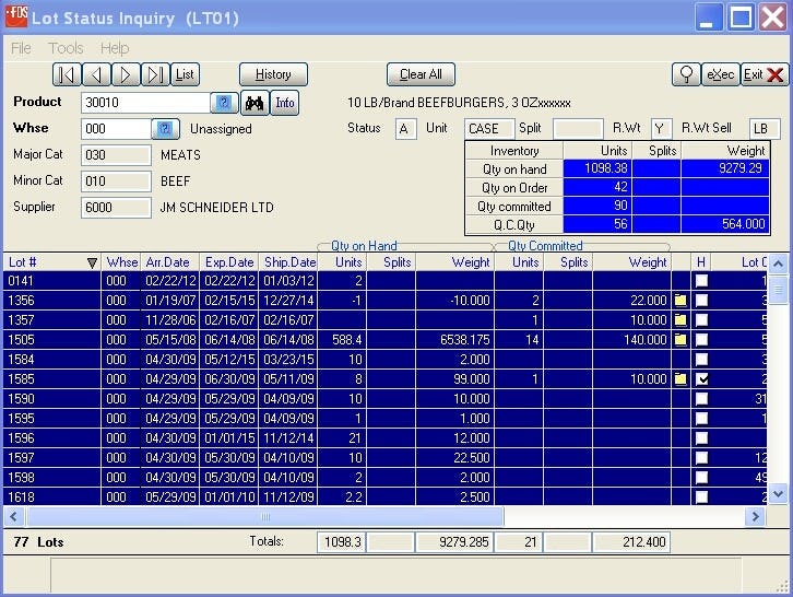 WinFDS Software - Inventory management