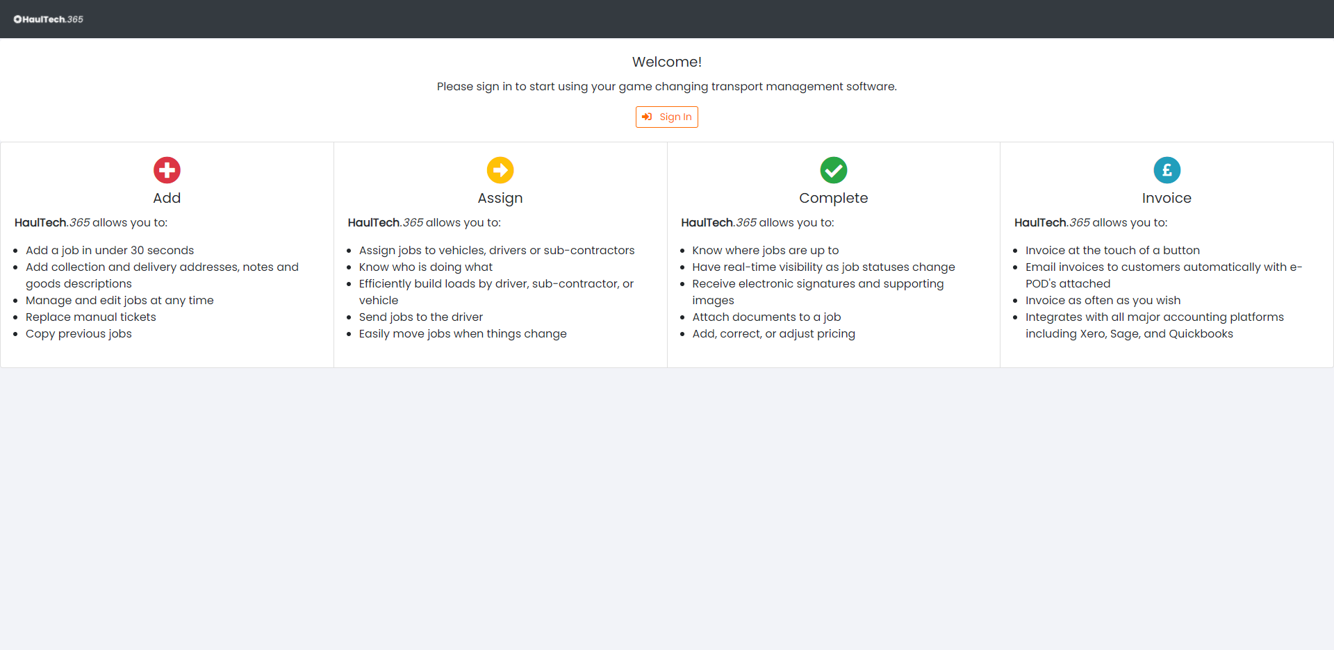 HaulTech Transport Management Software