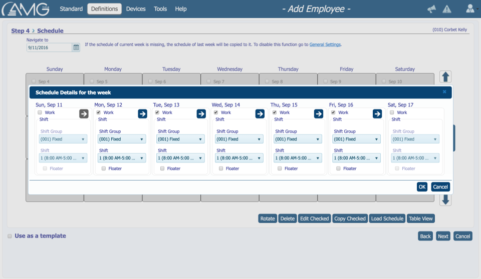 AMGtime Software - Employee scheduling