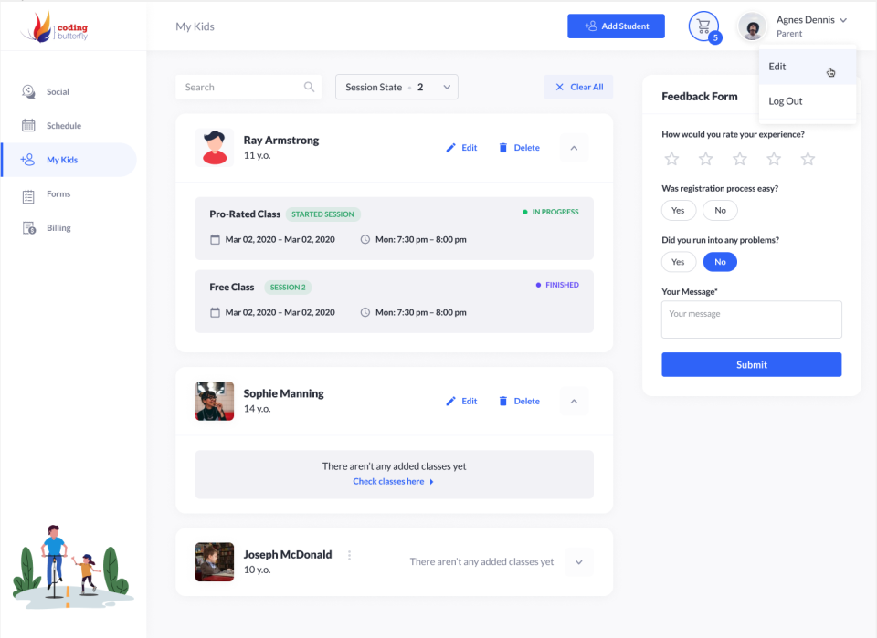 BeAKid screenshot: BeAKid learner's profile