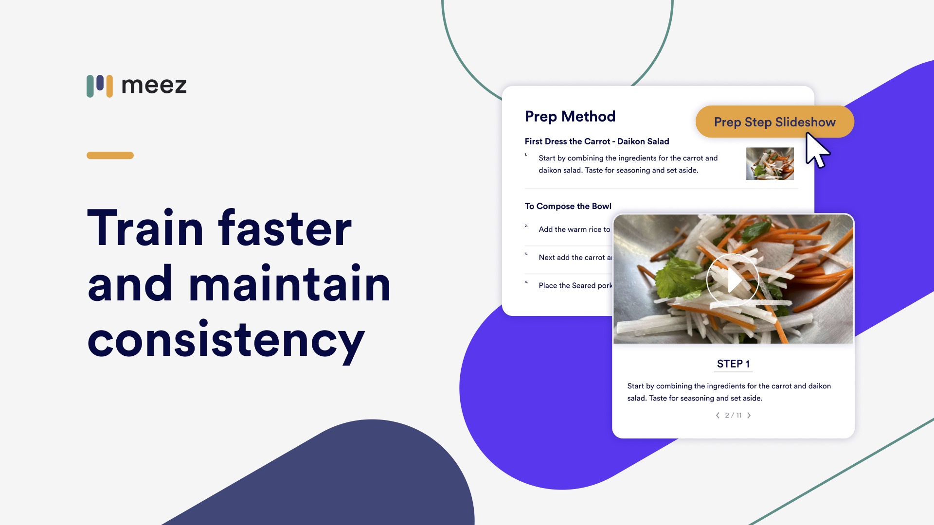 Execute perfectly every time. Reduce staff turnover and ramp up new employees quickly by turning your recipes into interactive training materials.