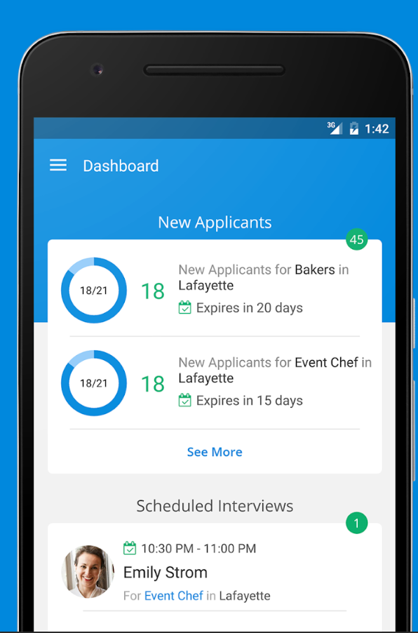Harri Software - Users can manage applicants and track scheduled interviews on the go, via mobile devices