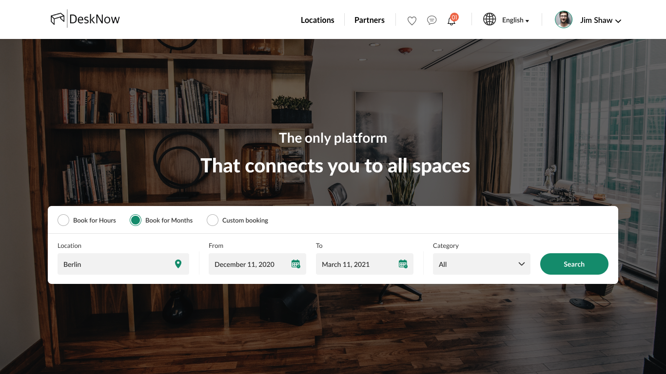 Marketplace to share, lease out or rent spaces