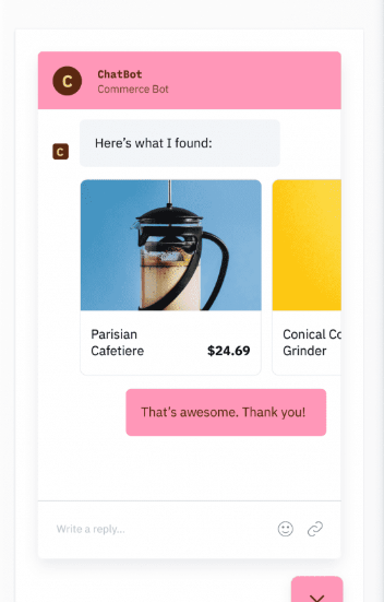 Certainly Software - Ecommerce chatbot with product suggestions