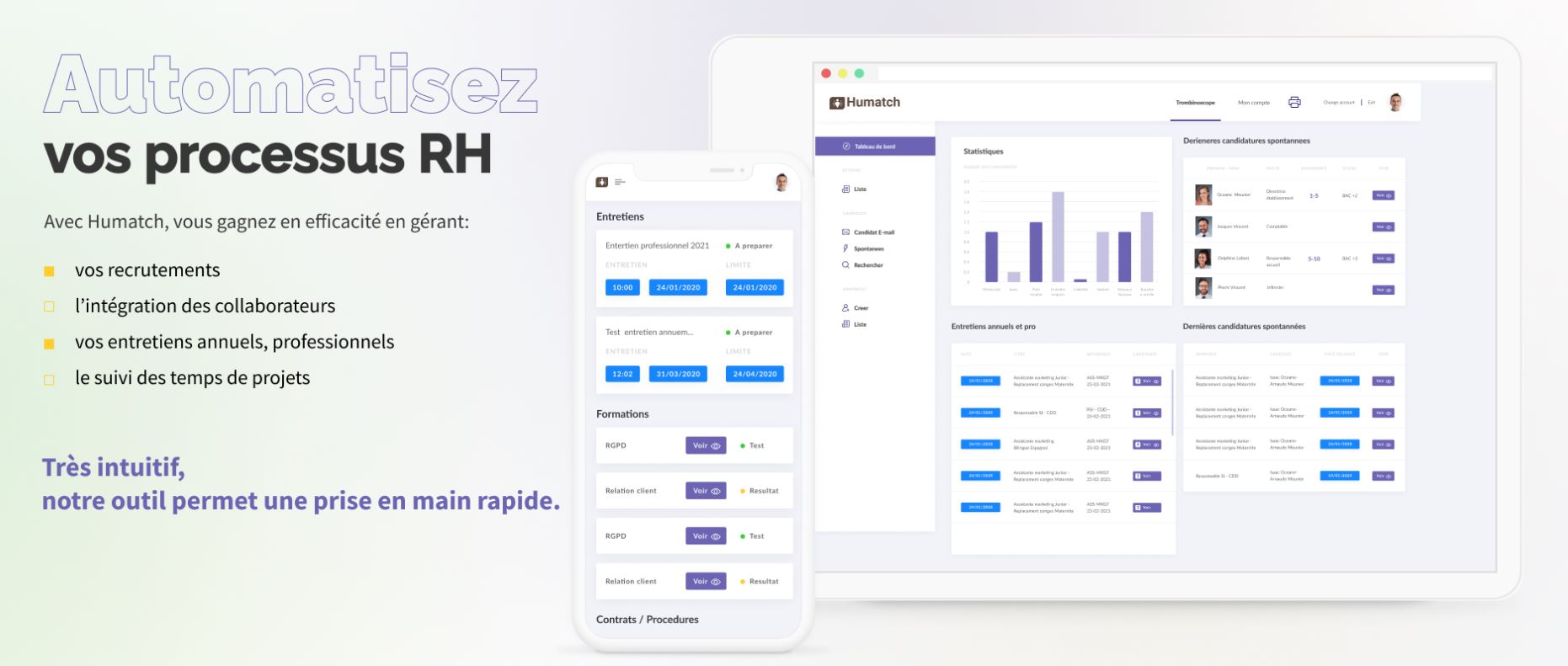 Humatch screenshot: Accueil