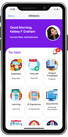 HRMatrix screenshot: HRMatrix Mobile App - Android and IOS