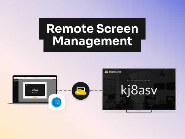 ScreenCloud screenshot: Add, group and name your different screens and easily make bulk changes or screen take overs at a push of a button.