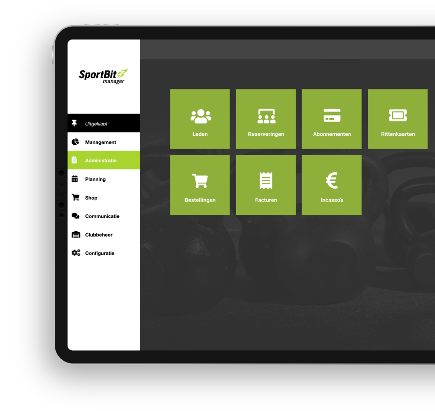 SportBit Manager screenshot: SportBit Manager Backoffice