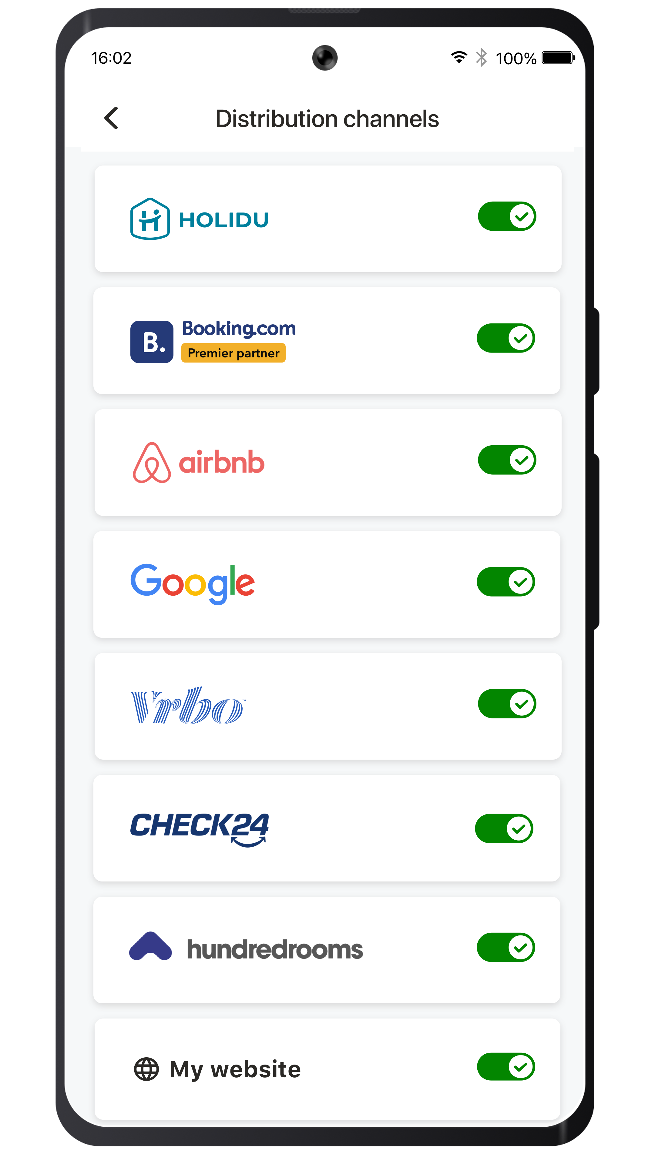 Holidu screenshot: Holidu channel manager