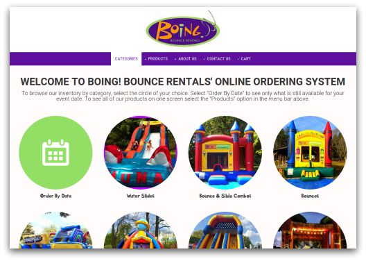 Bounce Rental Solutions Software - An online ordering system