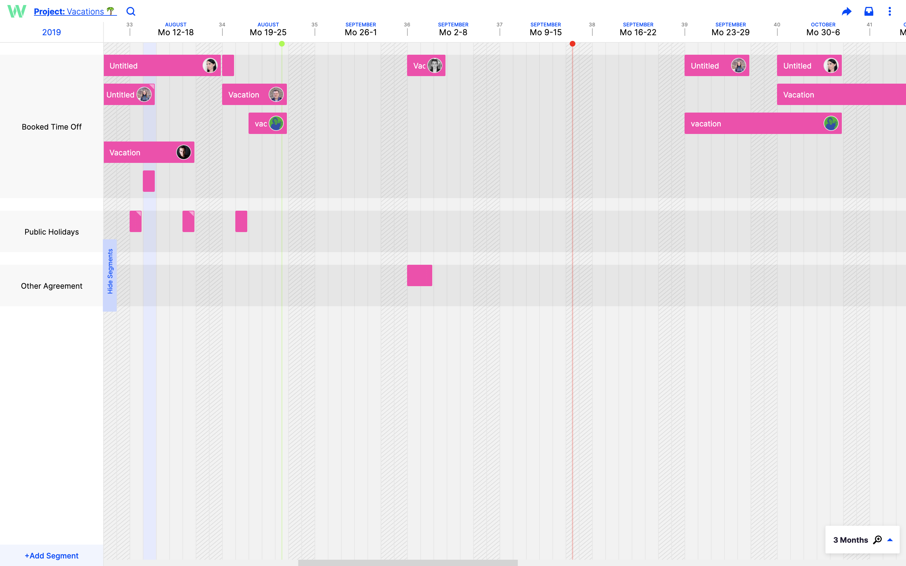 Toggl Plan vacation tracking