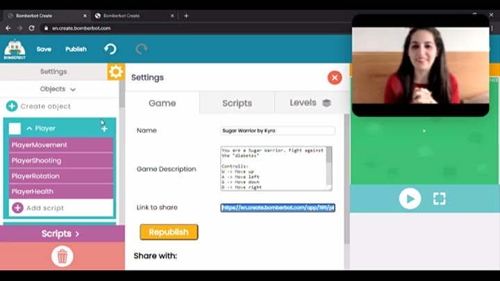 Bomberbot screenshot: Bomberbot settings
