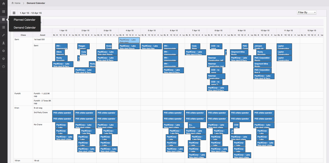 REDLIST: planning and assigned work orders screenshot
