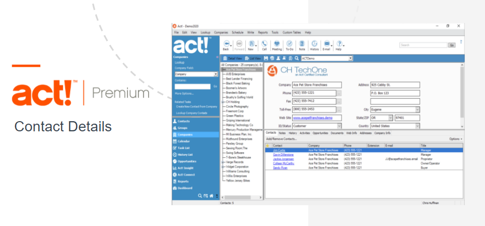Act! Software - Rich contact management