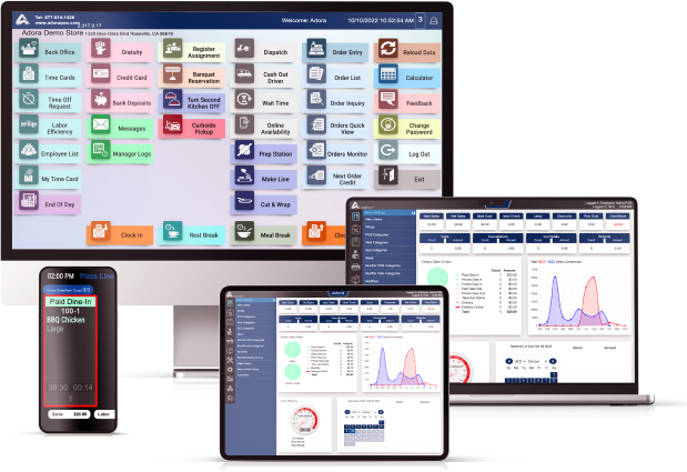 Adora POS screenshot: Adora POS store management