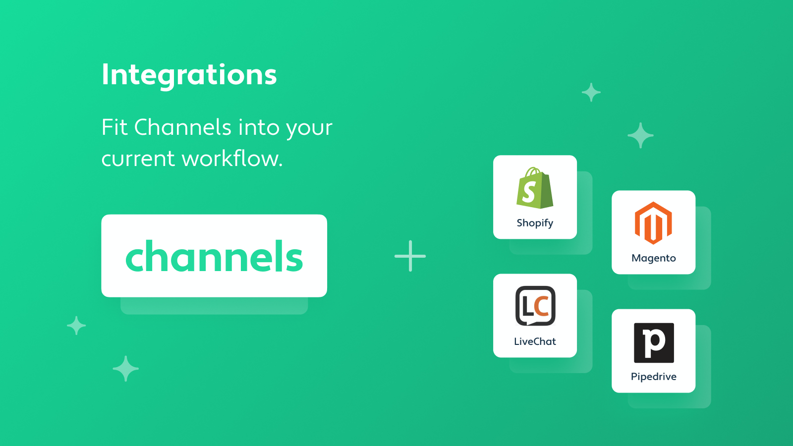 Fit Channels into your workflow with various integrations.